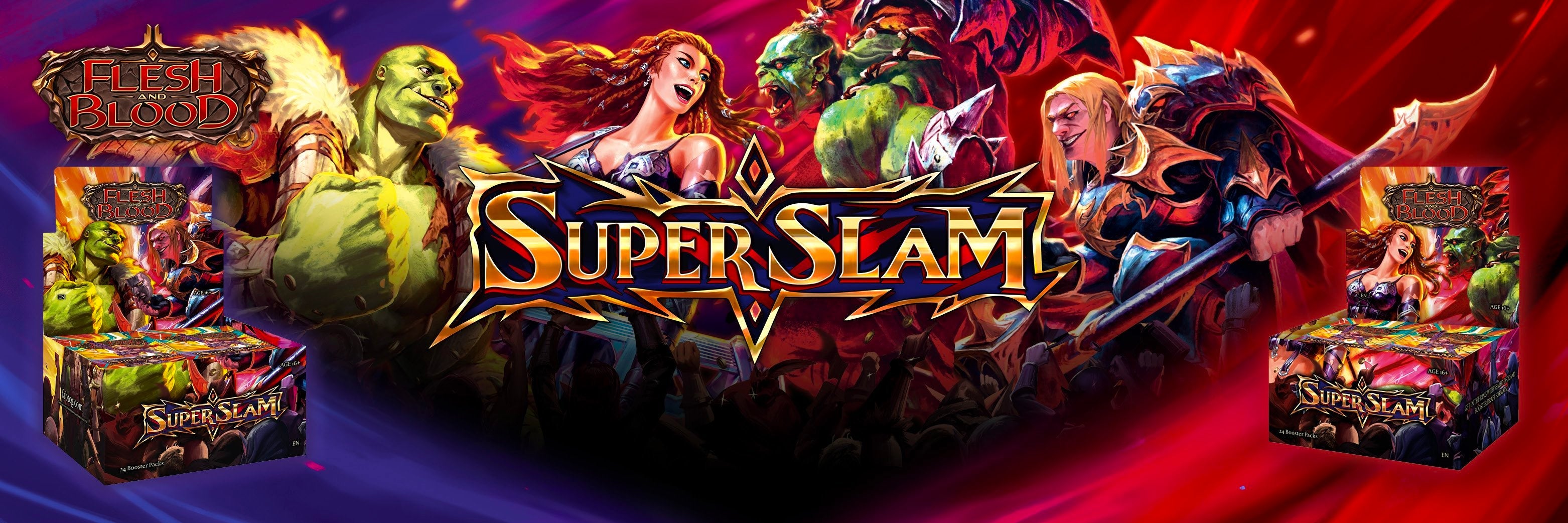 Preorder Flesh and Blood Super Slam - Booster Box, Pleiades Armory Deck Preorder Flesh and Blood Super Slam - Booster Box, Pleiades Armory Deck
