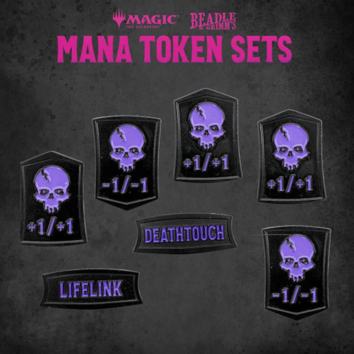 Beadle & Grimm's MTG Black Mana Metal Token Set