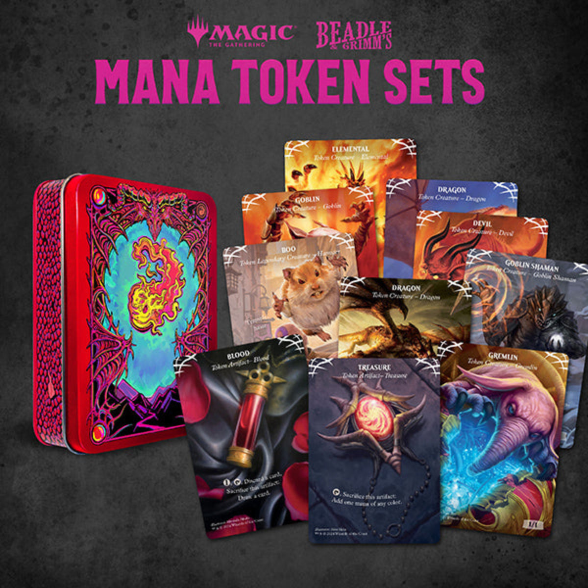 Beadle & Grimm's MTG Mountain Mana Metal Token Set