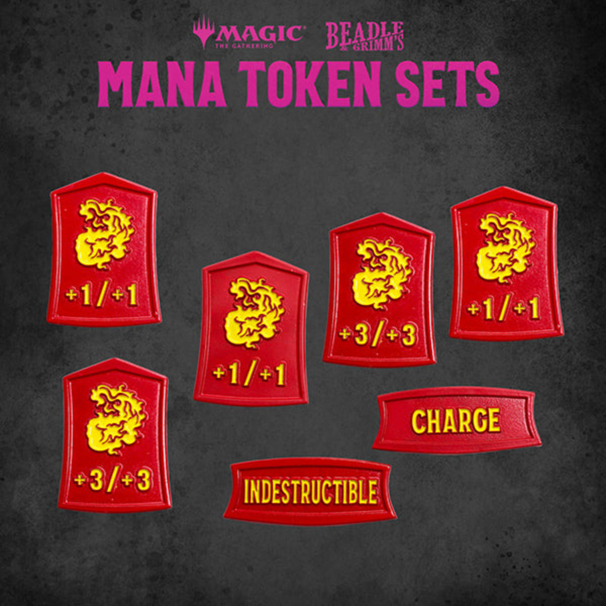 Beadle & Grimm's MTG Mountain Mana Metal Token Set