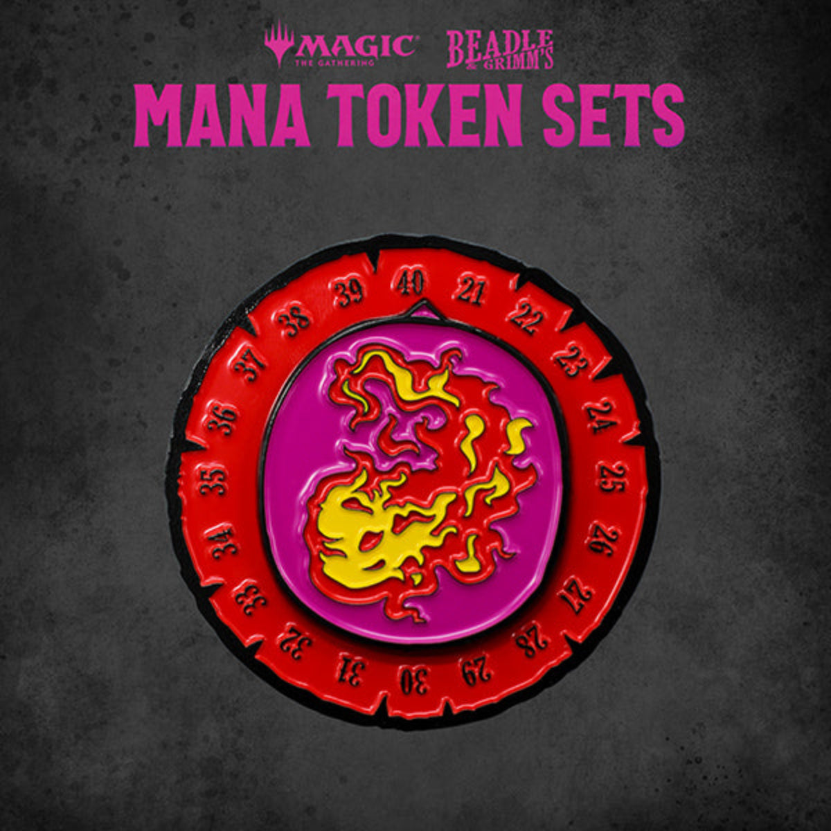 Beadle & Grimm's MTG Mountain Mana Metal Token Set