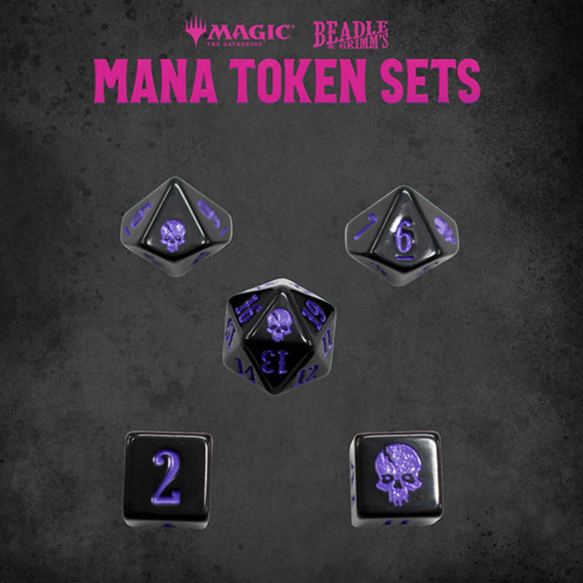Beadle & Grimm's MTG Black Mana Metal Token Set