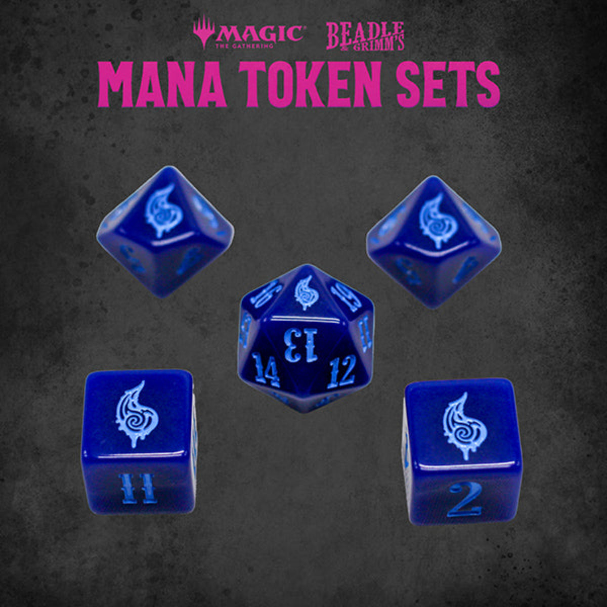 Beadle & Grimm's MTG Blue Mana Metal Token Set