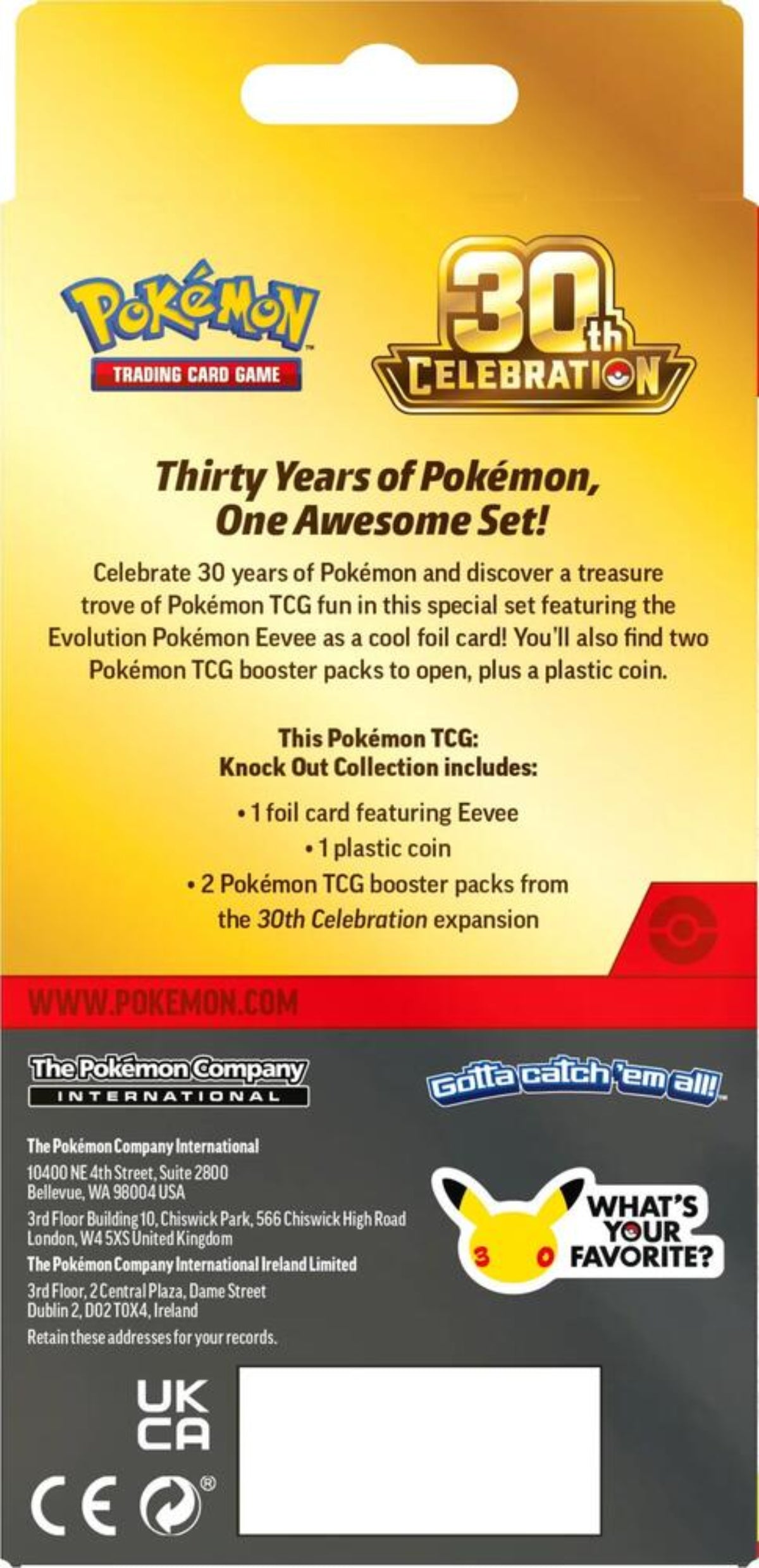 Pokemon 30th Celebration Knock Out Collection