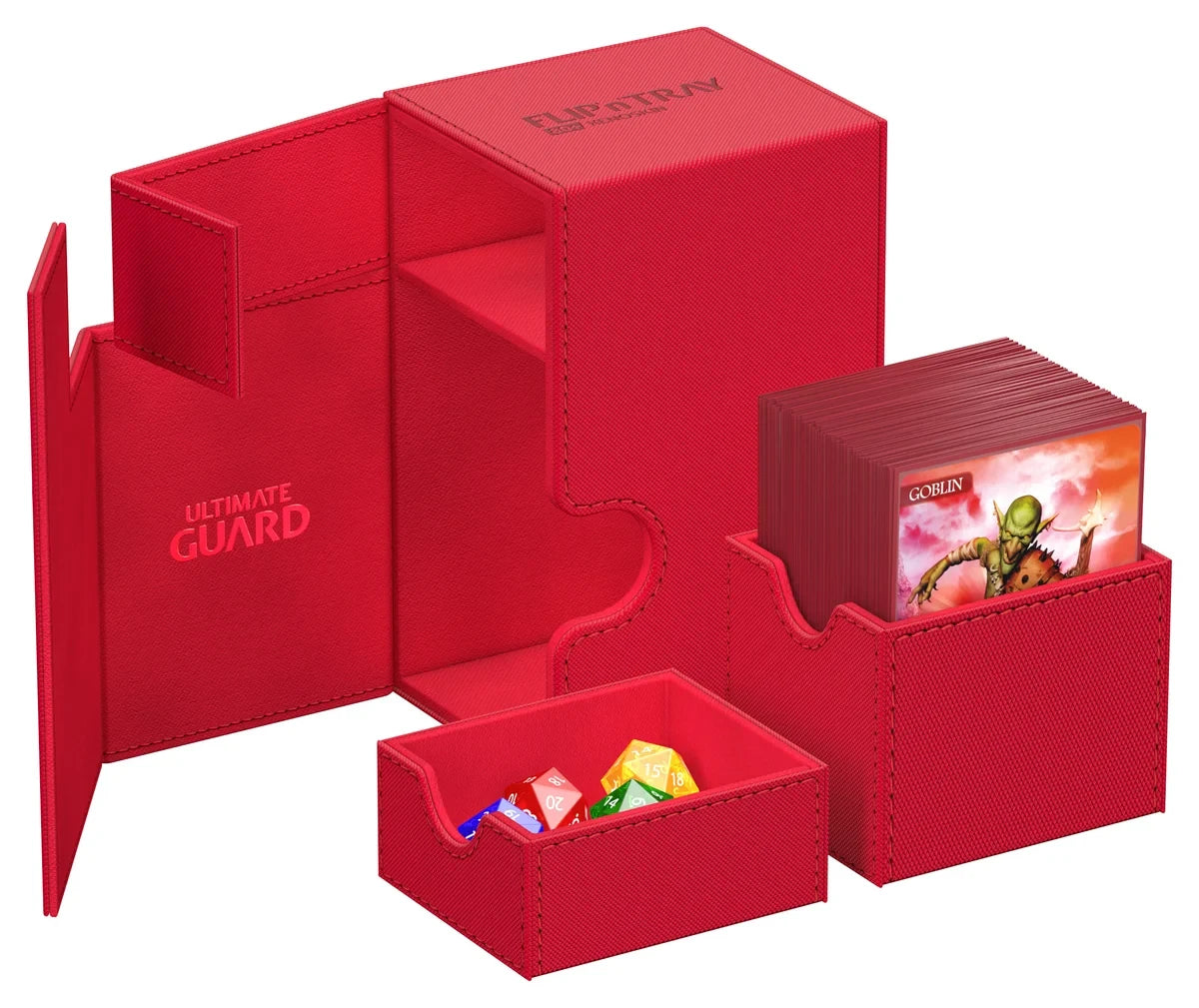 Ultimate Guard Flip n Tray 80 Red Xenoskin Deck Box