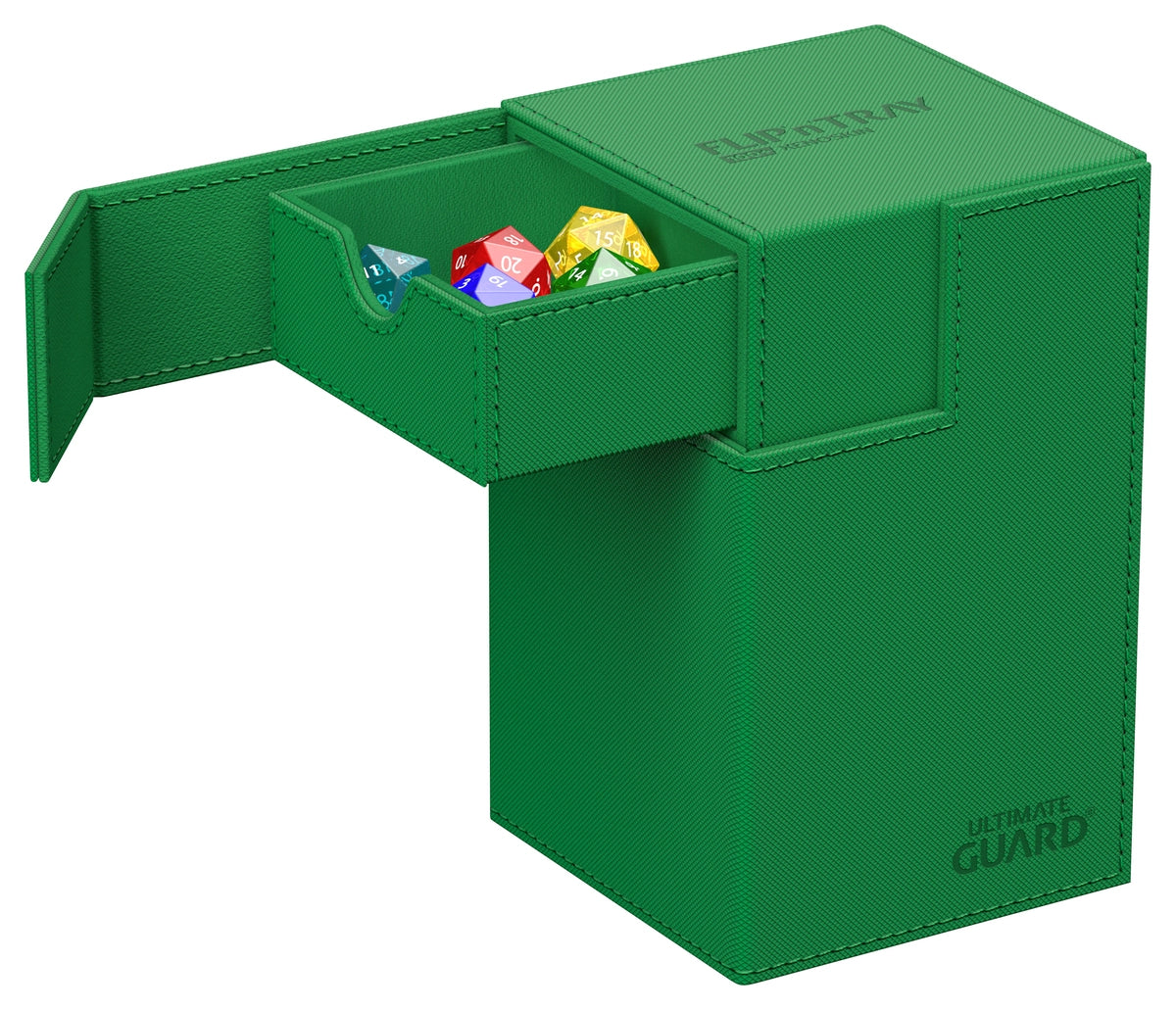Ultimate Guard Flip n Tray 100 Green Xenoskin Deck Box