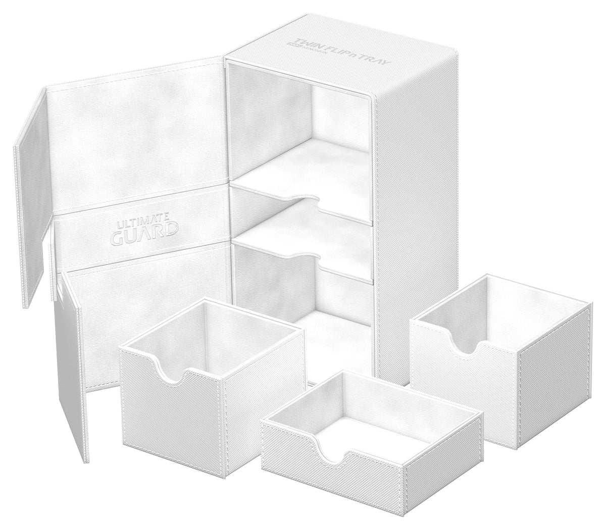 Ultimate Guard Twin Flip n Tray 200 White Xenoskin Deck Case