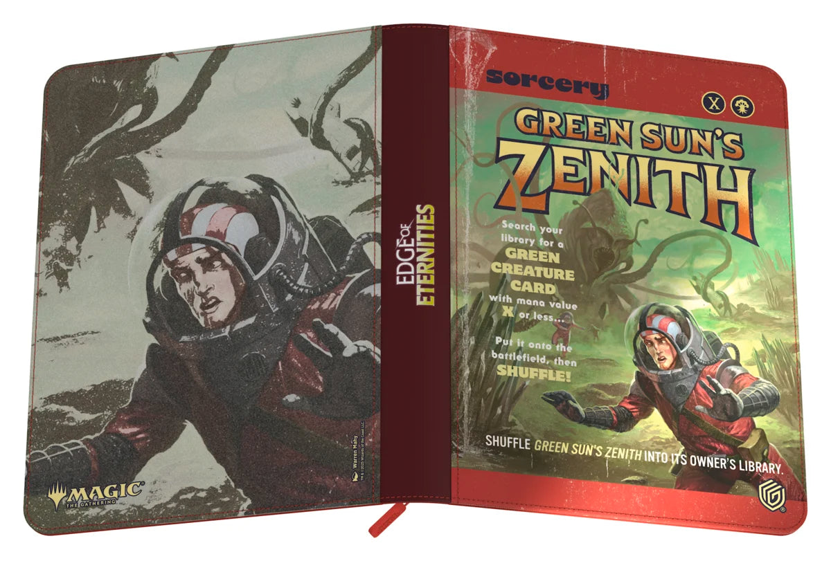 MTG Edge of Eternities Green Sun's Zenith 360 Card Binder Zipfolio