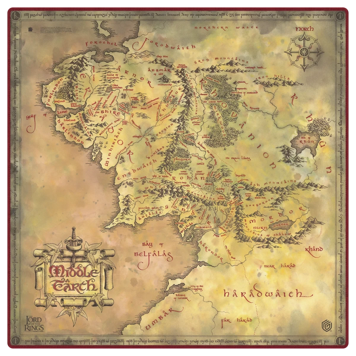 Lord of the Rings: Places of Middle Earth - Oversized Playmat
