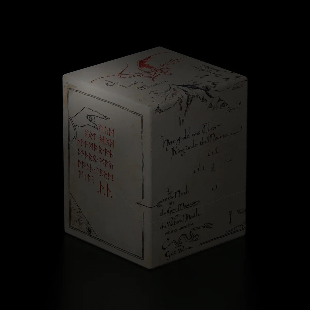 The Hobbit Boulder 100 Deck Box - Thror's Map (Glow in the Dark)