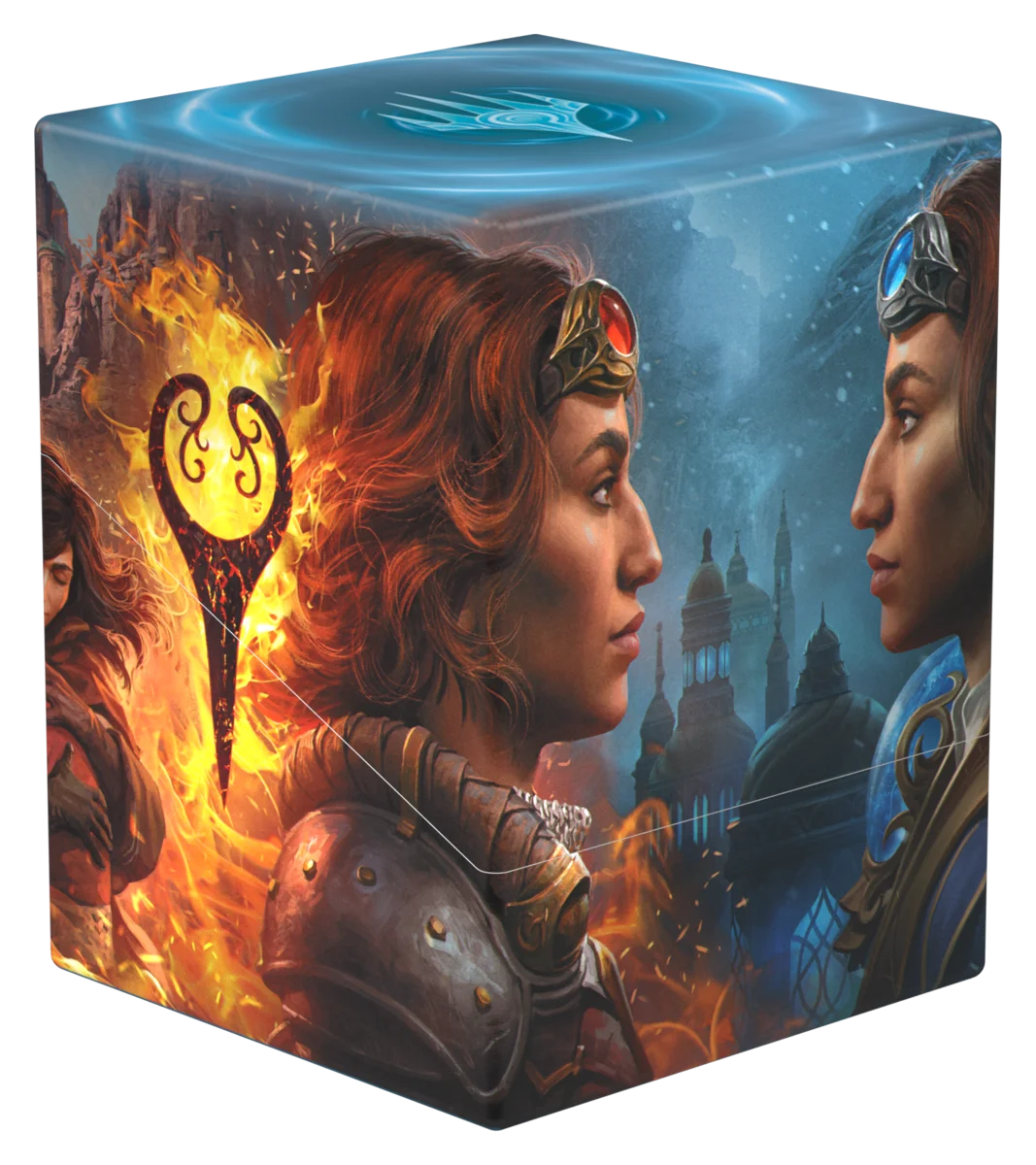 Reality Fracture Boulder 100+ Deck Box - Way of the Pyromancer/Way of the Cryomancer