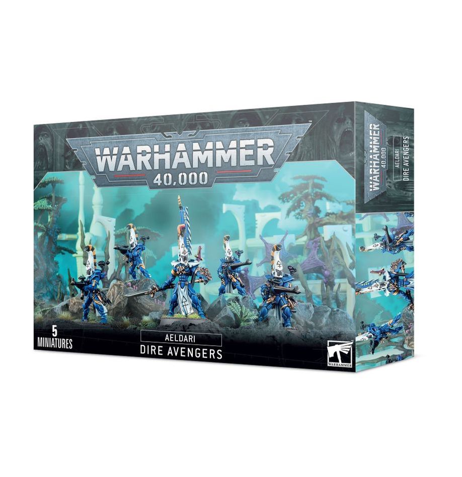 blue aeldari dire avengers 40k