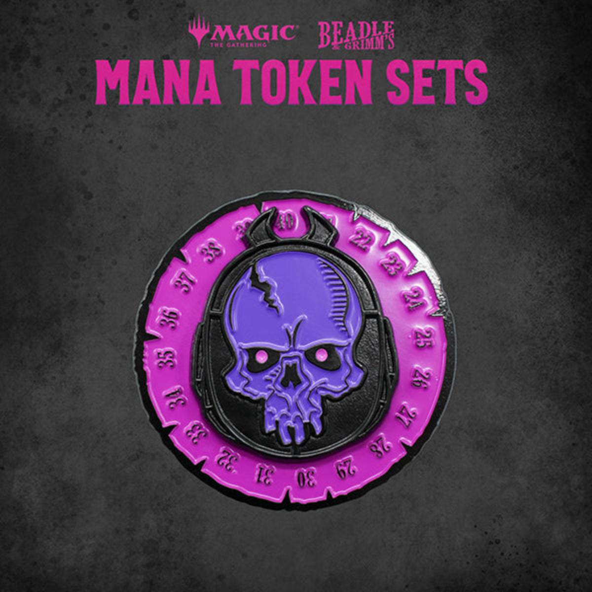 Beadle & Grimm's MTG Black Mana Metal Token Set