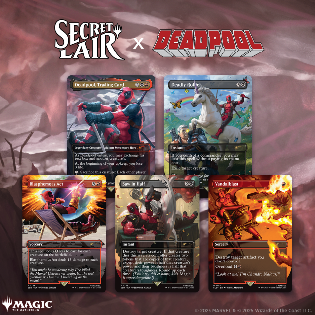mtg secret lair x marvel deadpool non foil edition