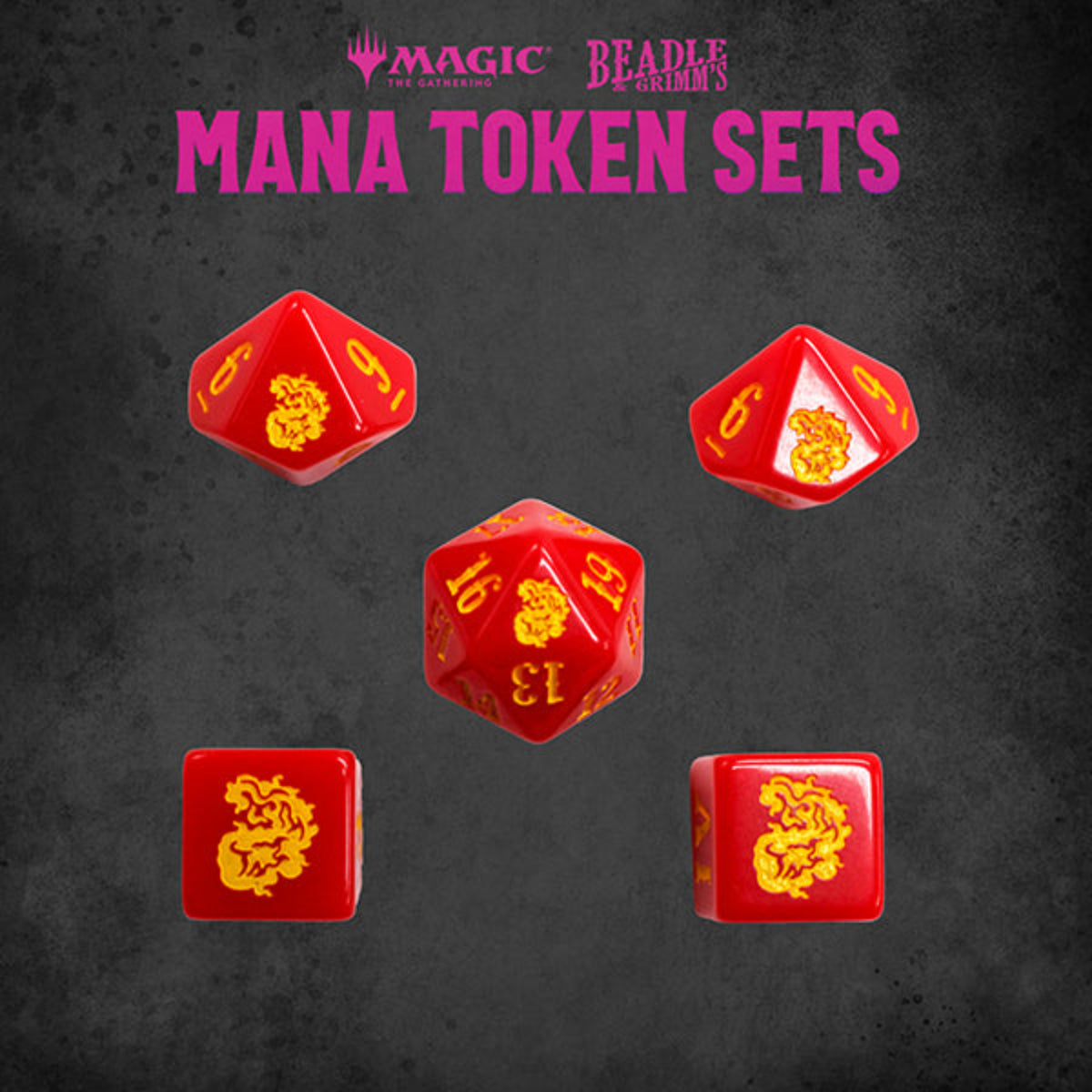 Beadle & Grimm's MTG Mountain Mana Metal Token Set
