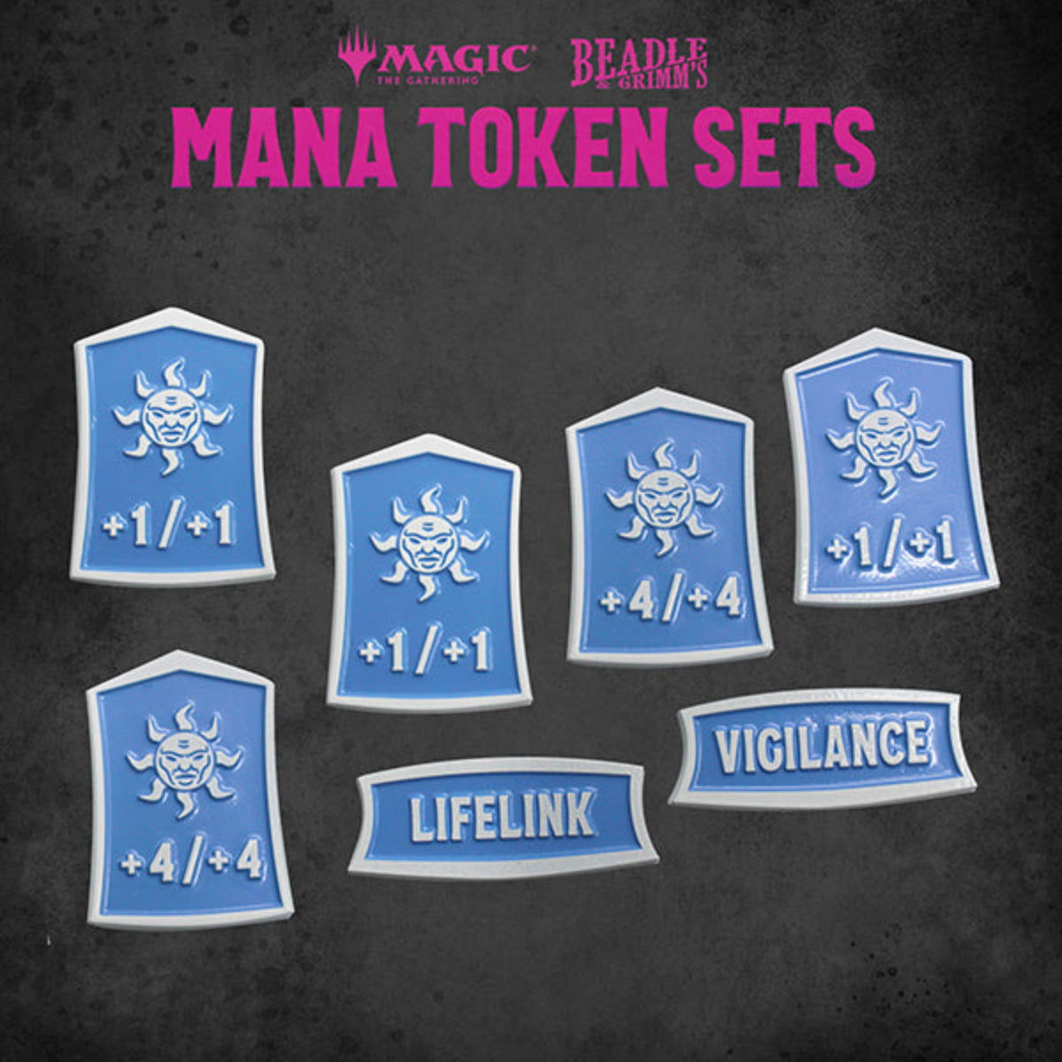 Beadle & Grimm's MTG White Mana Metal Token Set