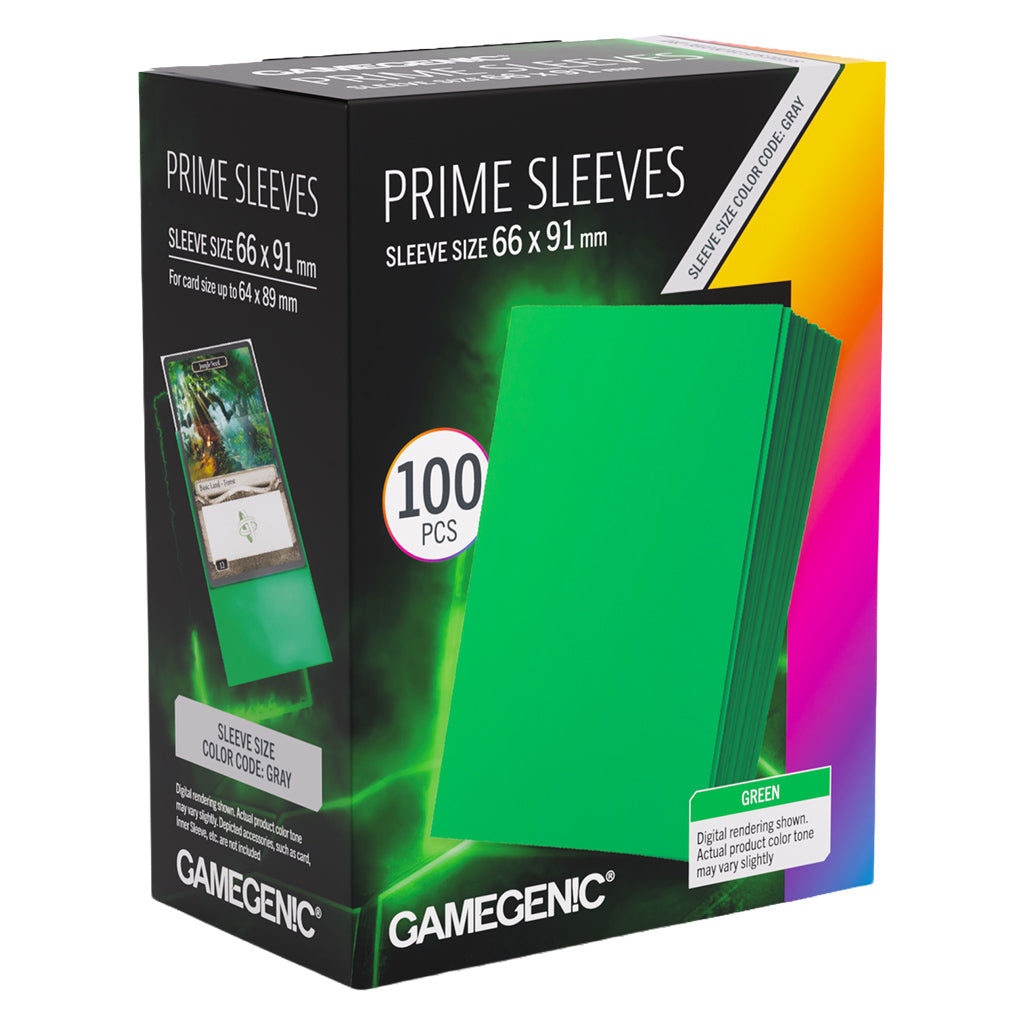 Gamegenic 100ct Prime Sleeves - Green
