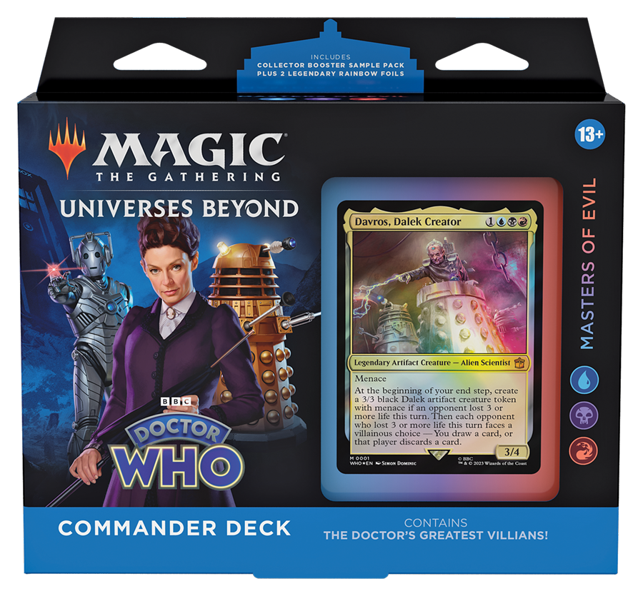 mtg rainbow commander deck MTG Doctor Who Masters of Evil Commander Deck