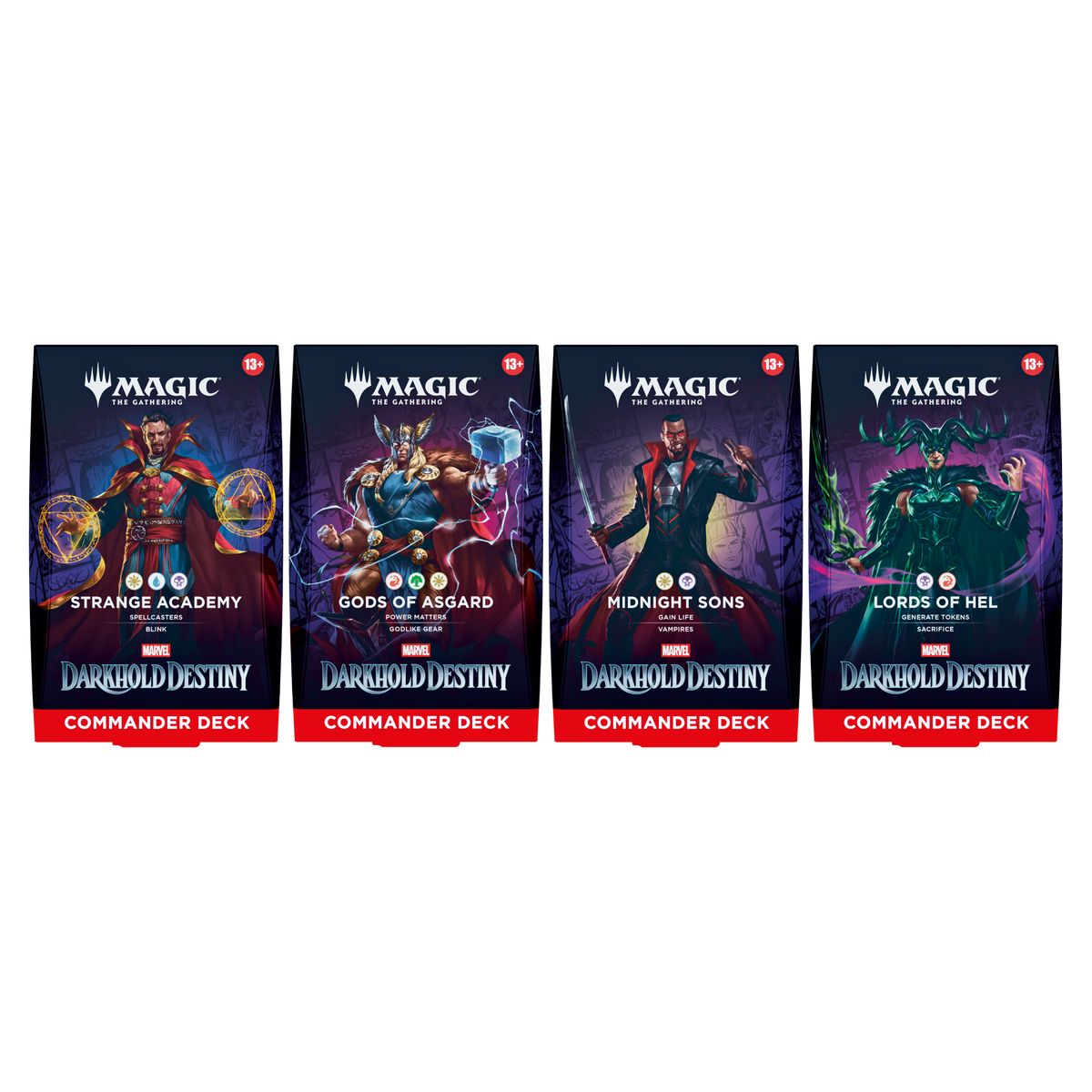 Marvel Darkhold Destiny Commander Deck Set of 4