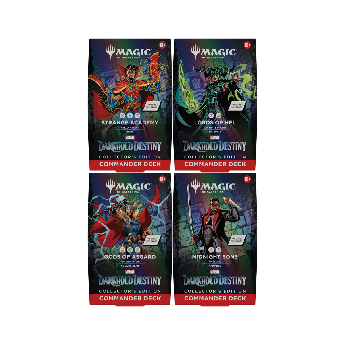 Marvel Darkhold Destiny Collector's Edition Commander Deck Set of 4