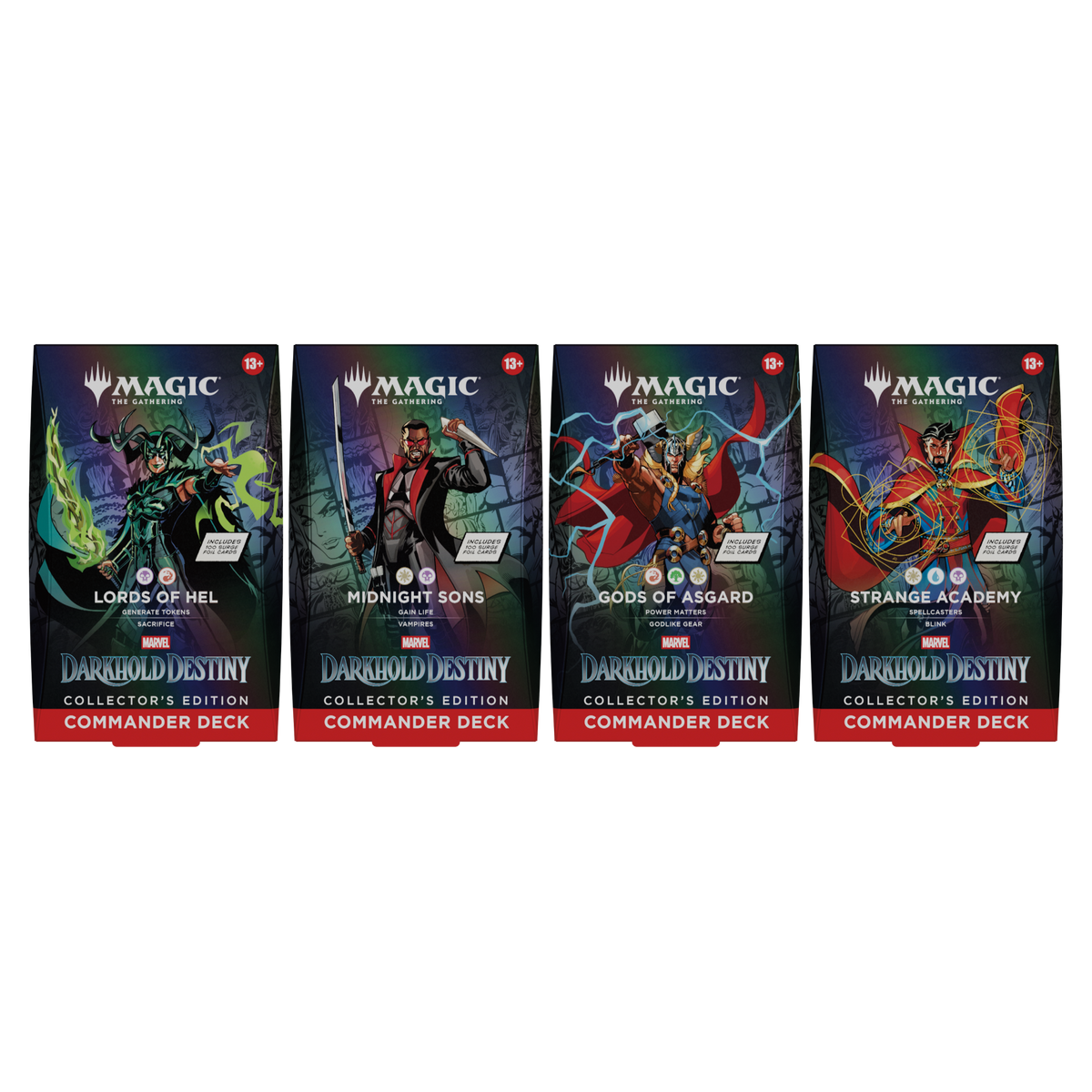 Marvel Darkhold Destiny Collector's Edition Commander Deck Set of 4