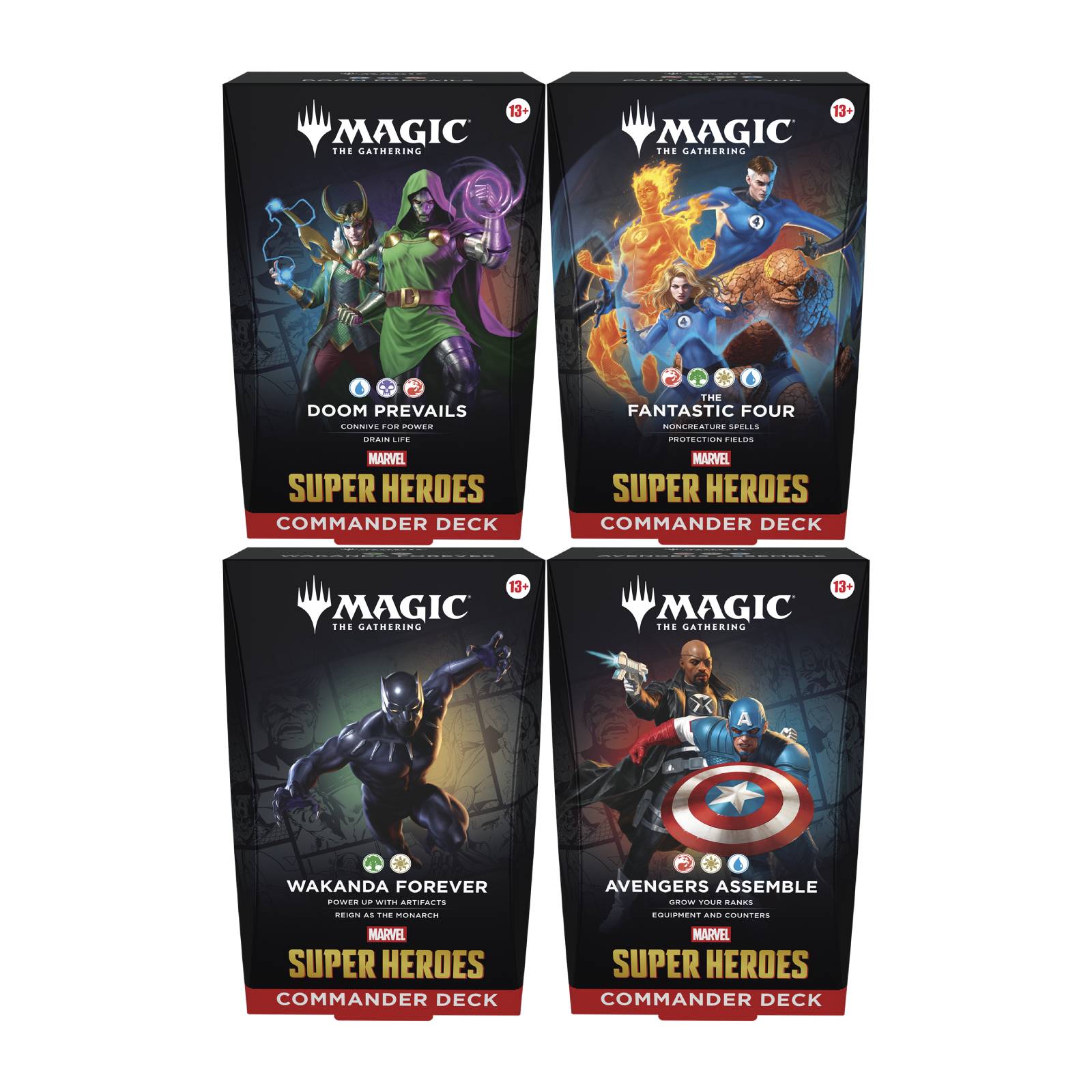 Marvel Super Heroes Commander Deck Set of 4 - Preorder