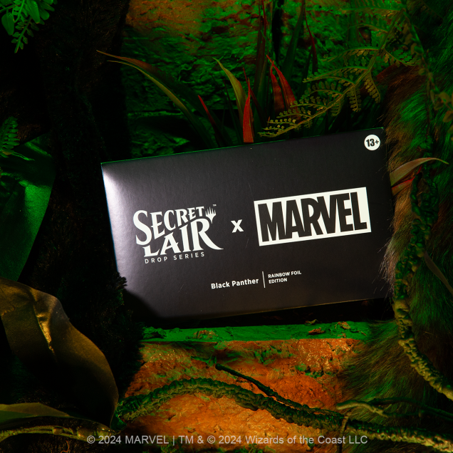 secret lair black panther foil marvel mtg
