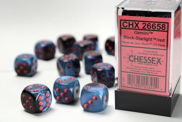 Chessex 16mm d6 Dice Block ( 12 Dice)