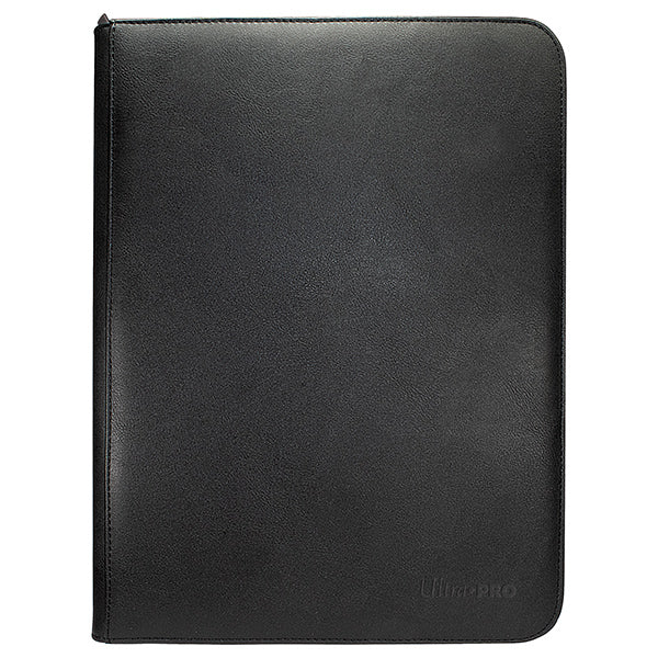Vivid Black 9 Pocket 360 Card Binder Zip