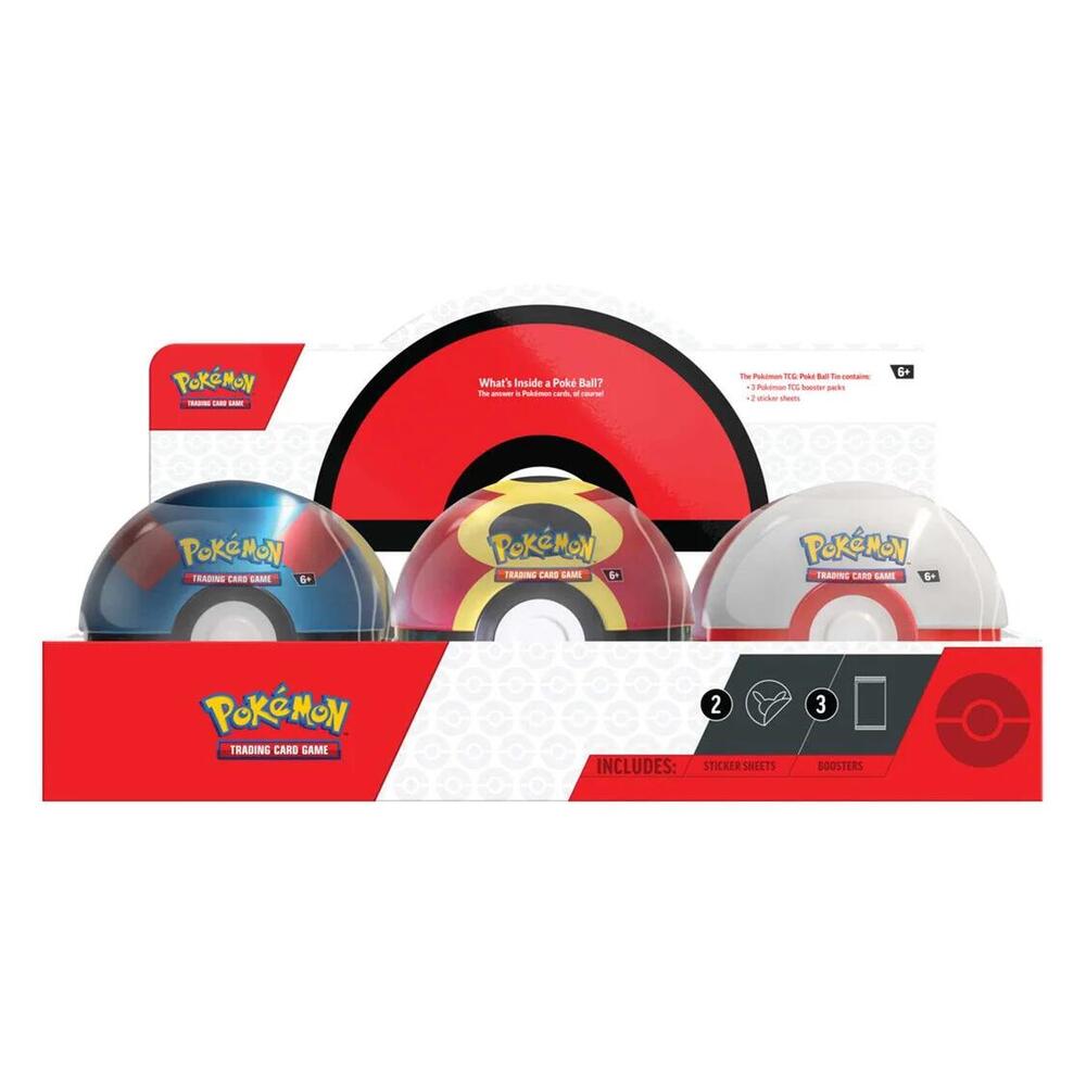 Poké Ball Tin Display Q4 2025 (6 Tins)