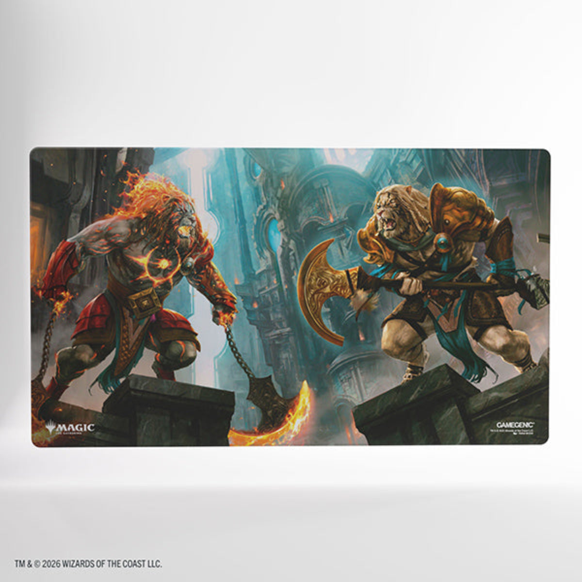 Reality Fracture Shiny Playmat - Ajani, Path of Vengeance/Ajani, Counterattack Leader