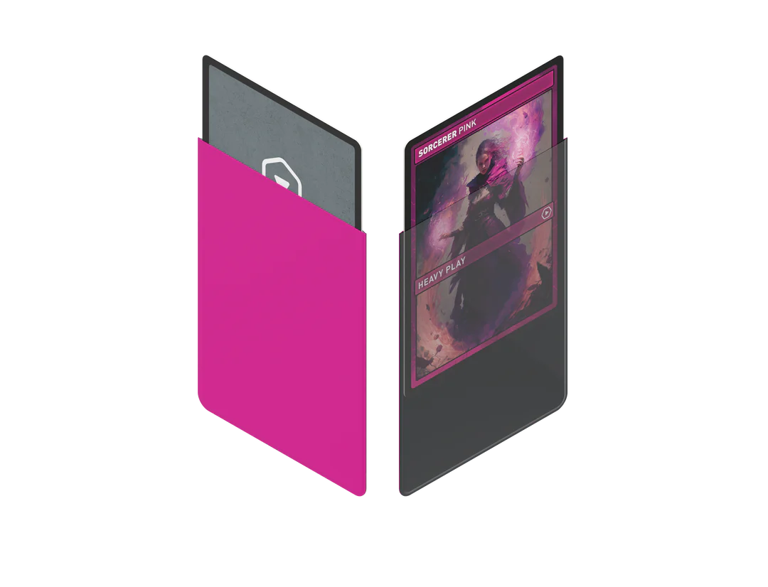heavy play card sleeves Heavy Play Curv Sleeves Standard 100 Ct Sorcerer Pink