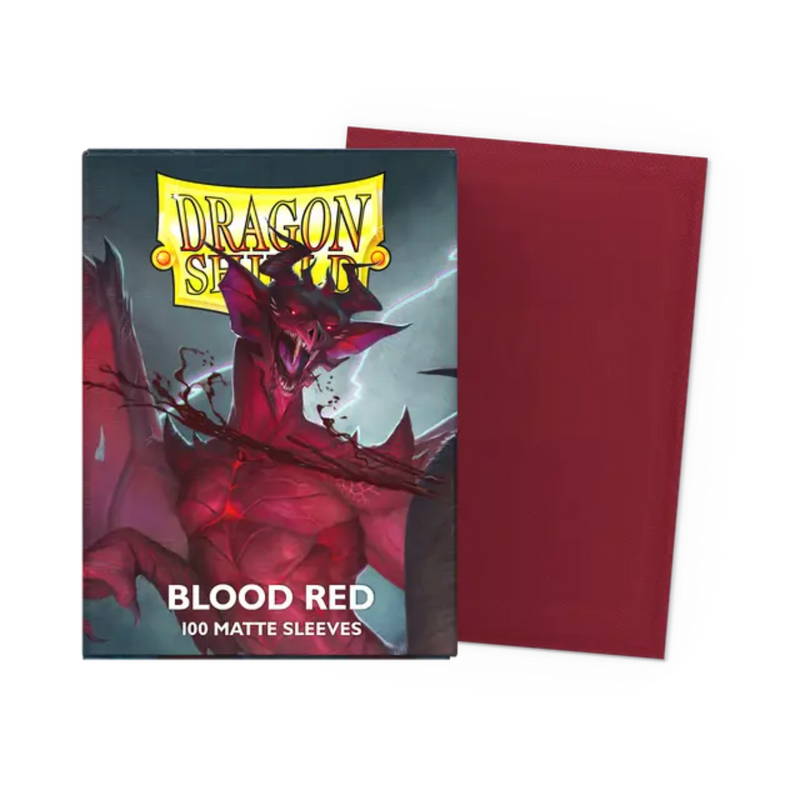 Dragon Shield Game Sleeves 100ct - Matte Blood Red