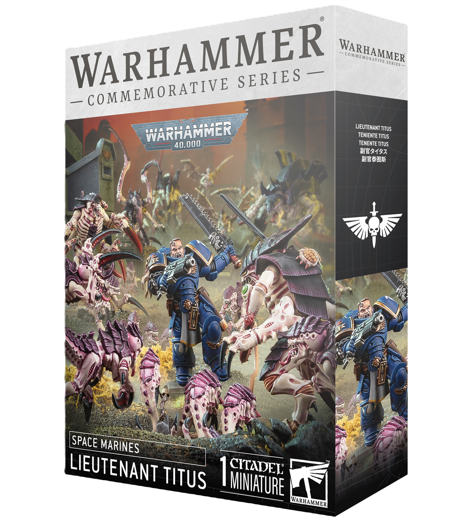 Preorder Warhammer 40k space marines lieutenant titus