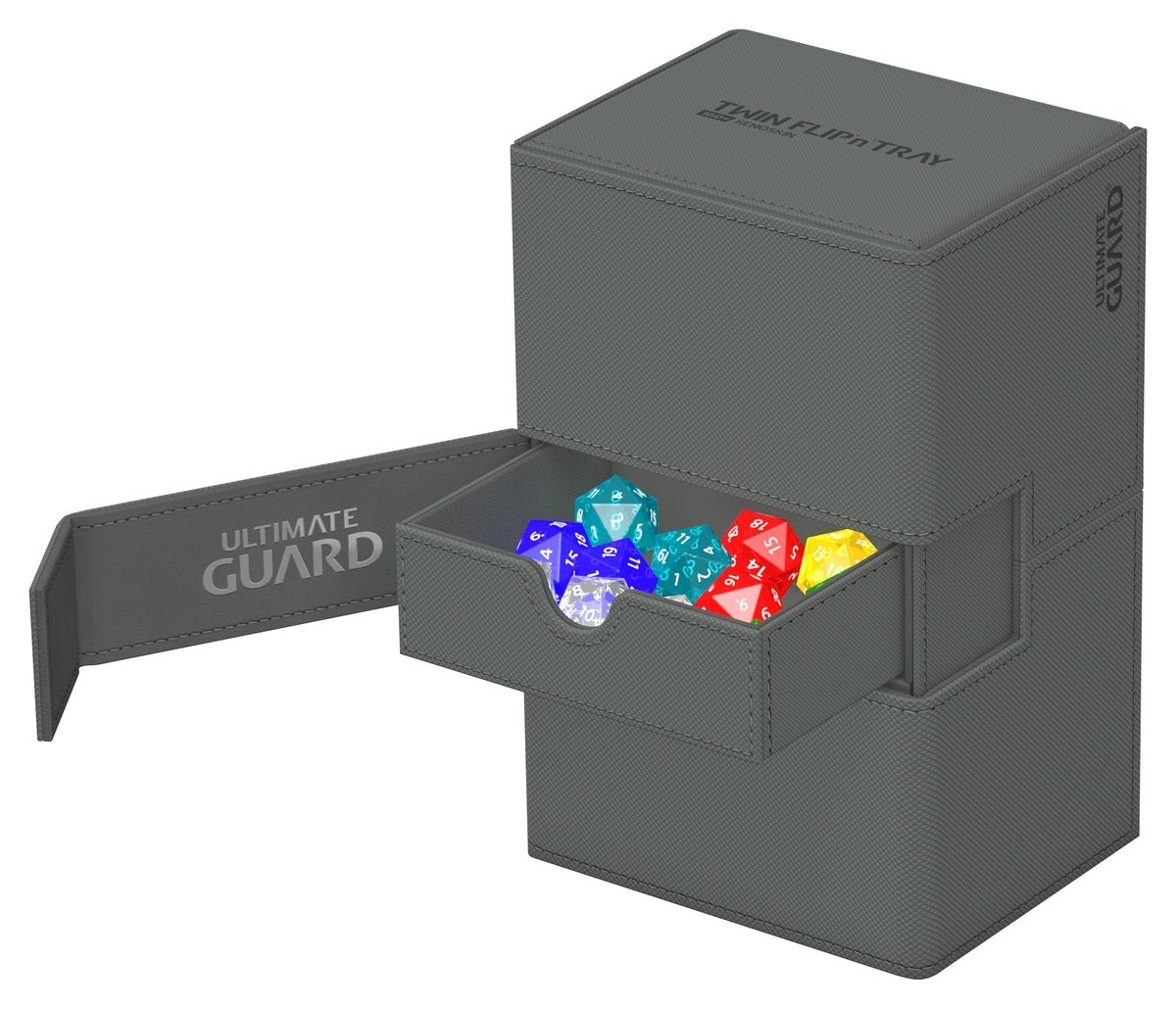 Ultimate Guard Twin Flip n Tray 160 Grey Xenoskin Deck Case