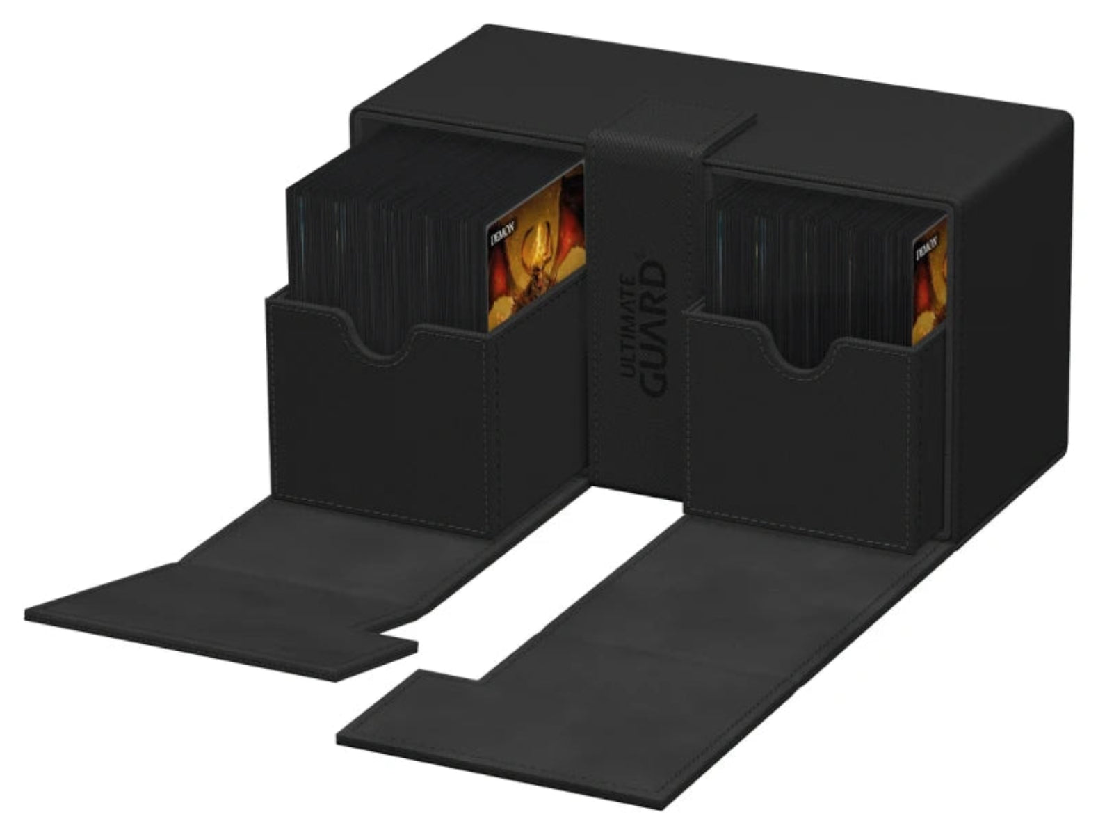 Ultimate Guard Twin Flip n Tray 200 Black Xenoskin Deck Case