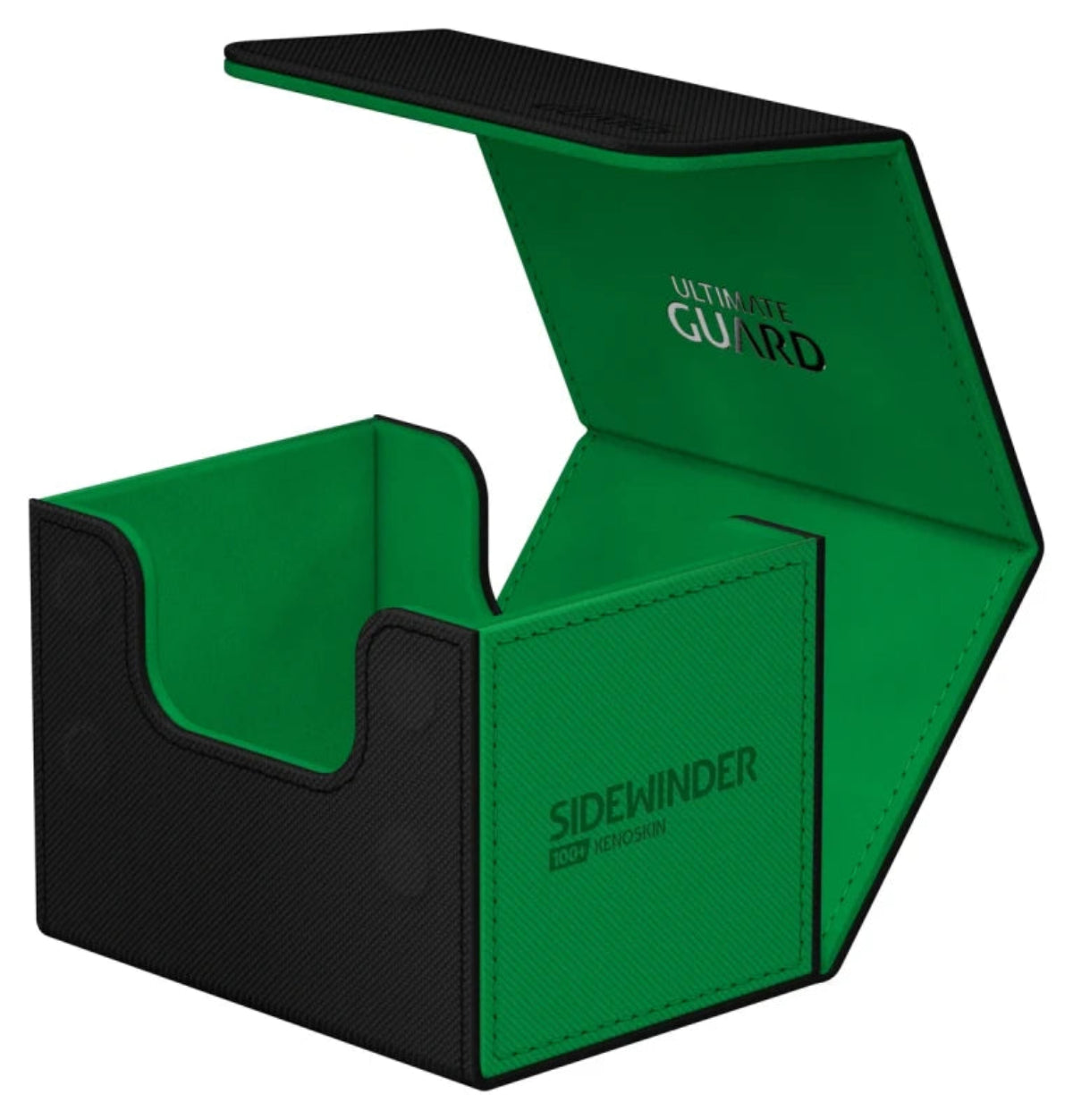 Ultimate Guard Sidewinder 100 Black/Green Xenoskin Synergy Deck Box