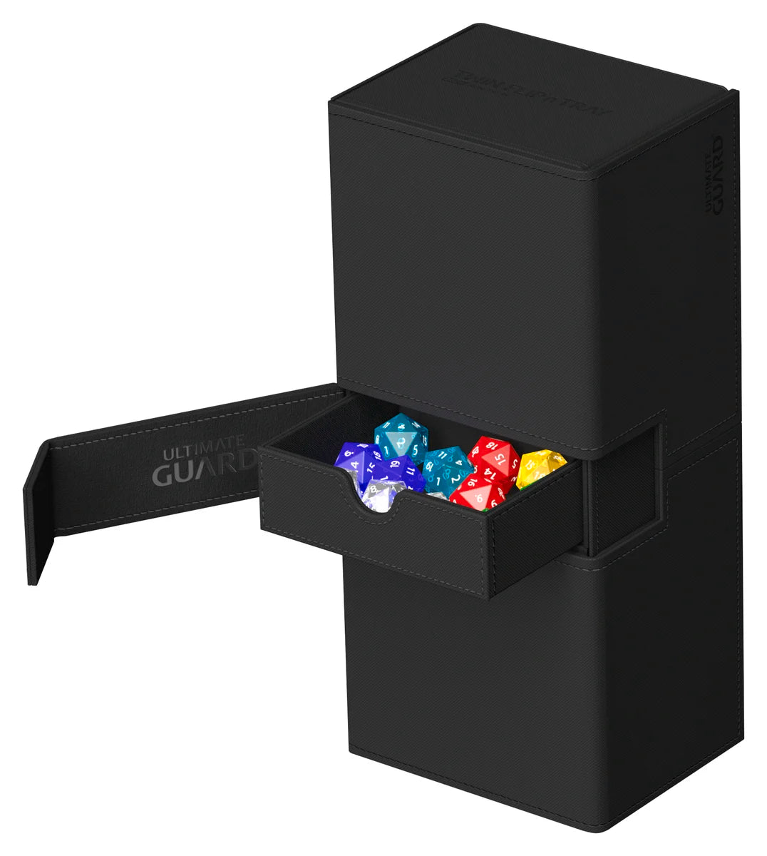 Ultimate Guard Twin Flip n Tray 266 Black Xenoskin Deck Case