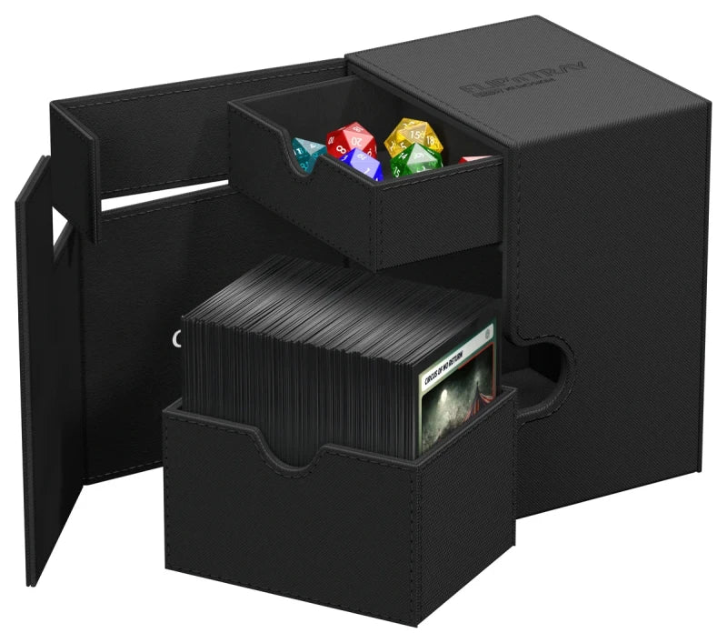 Ultimate Guard Flip n Tray 133 Black Xenoskin Deck Box