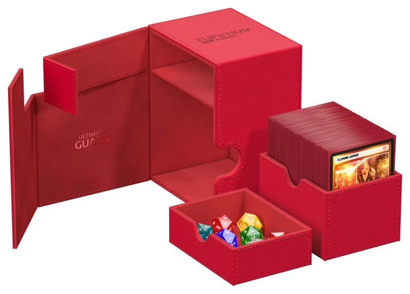 Ultimate Guard Flip n Tray 133 Red Xenoskin Deck Box