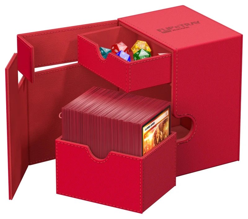 Ultimate Guard Flip n Tray 133 Red Xenoskin Deck Box