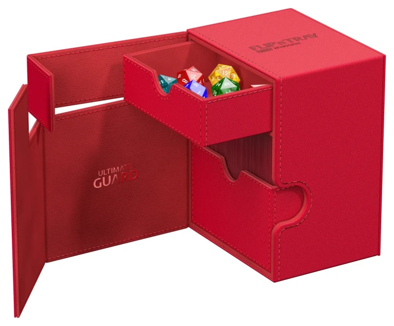 Ultimate Guard Flip n Tray 133 Red Xenoskin Deck Box