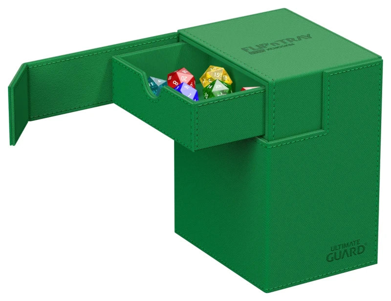 Ultimate Guard Flip n Tray 133 Green Xenoskin Deck Box