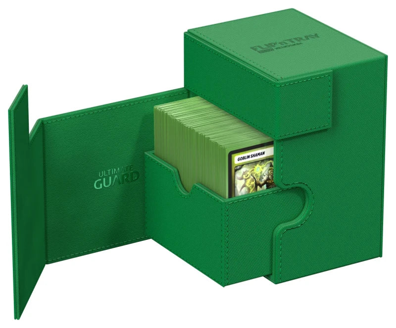 Ultimate Guard Flip n Tray 133 Green Xenoskin Deck Box