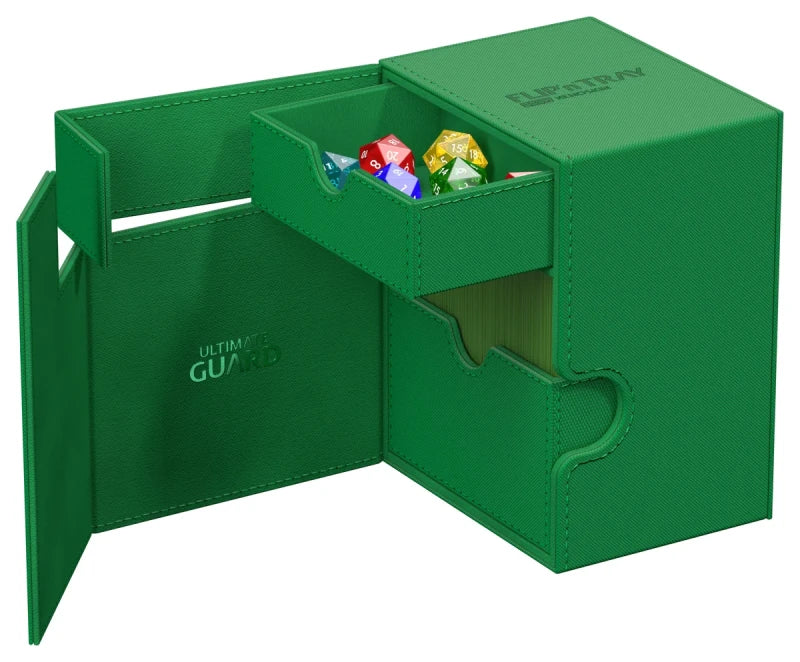 Ultimate Guard Flip n Tray 133 Green Xenoskin Deck Box