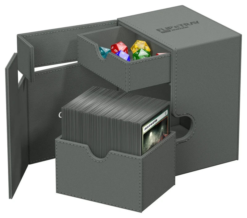 Ultimate Guard Flip n Tray 133 Grey Xenoskin Deck Box