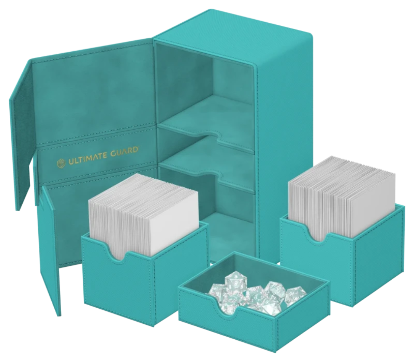 Ultimate Guard Twin Flip n Tray 200 Lagoon Xenoskin Deck Case