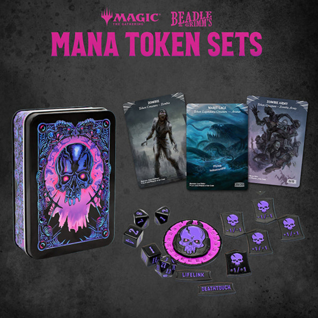 Beadle & Grimm's MTG Black Mana Metal Token Set