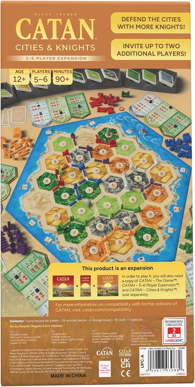 CATAN Cities & Knights 5-6 Player Expansion (6th edition)