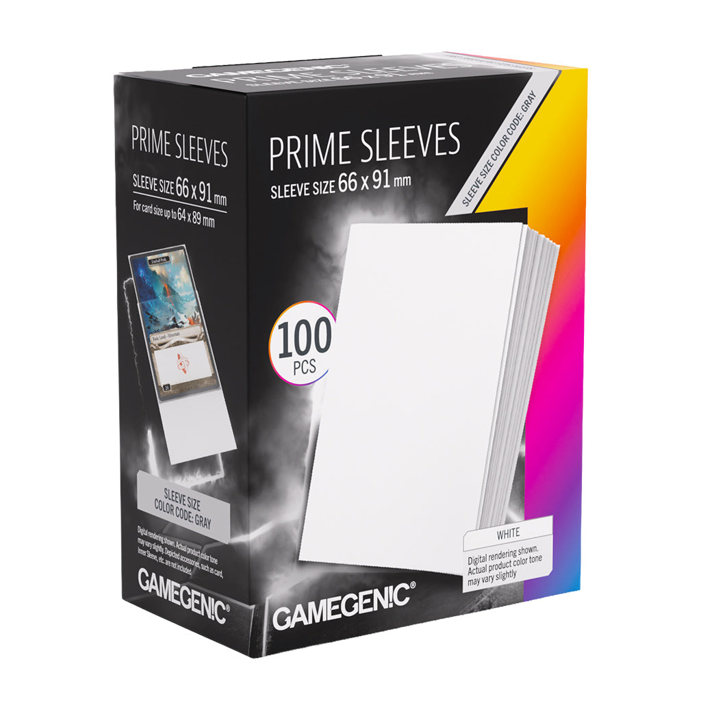 Gamegenic 100ct Prime Sleeves - White